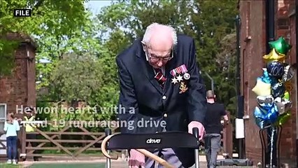 Britain's 'Captain Tom' lockdown hero hospitalised with Covid-19