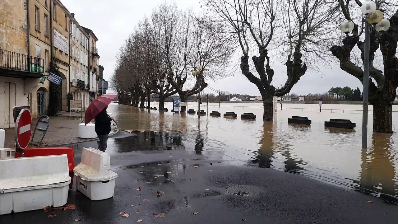 Inondations en Gironde : crue de la Garonne, après la tempête Justine ...