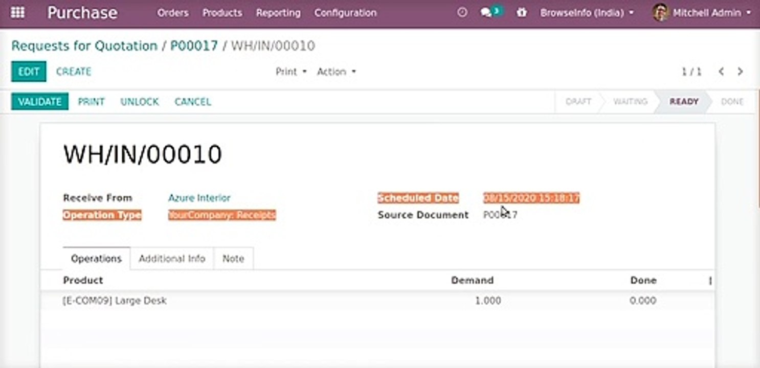 How to Select Purchase Confirmation Date |  Purchase Order | Odoo