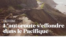 L'effondrement de la mythique Highway 1  à Big Sur en Californie vue en drone