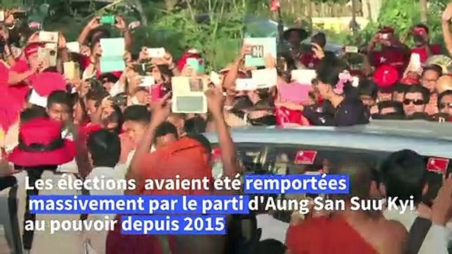 Coup d'Etat militaire en Birmanie, Aung San suu Kyi arrêtée