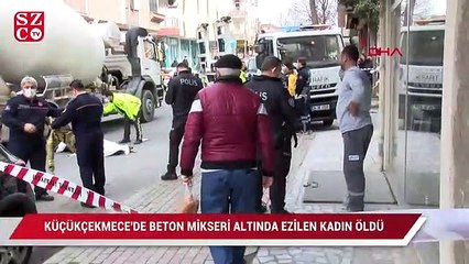 Video herunterladen: Beton mikseri altında ezilen kadın feci şekilde can verdi