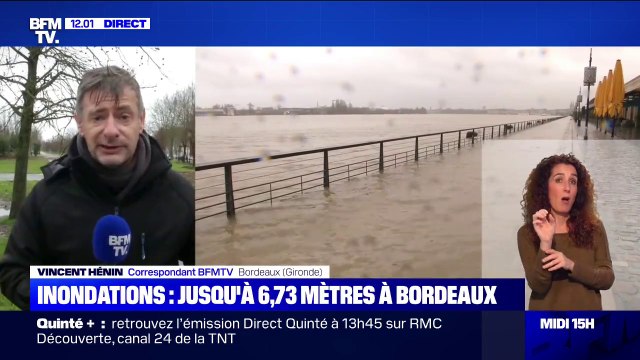 Crue de la Garonne: un pic à 6,73 mètres atteint à Bordeaux