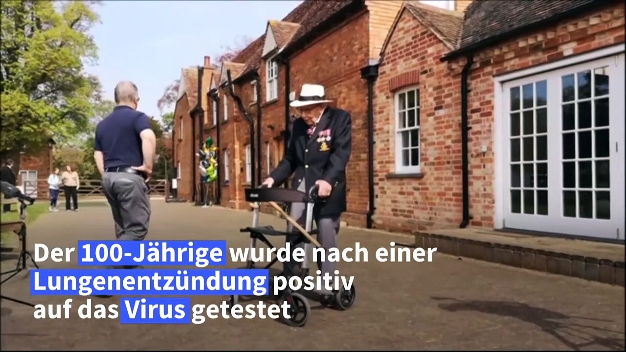 Corona-Held 'Captain Tom' mit Covid-19 im Krankenhaus