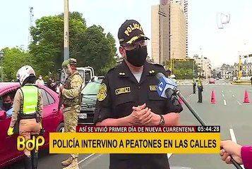 Intervinieron a peatones en primer día de confinamiento