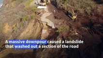 California's iconic Highway 1 collapses after heavy rains