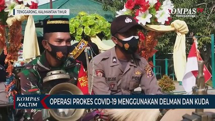 Operasi Prokes Covid-19 Menggunakan Delman Dan Kuda