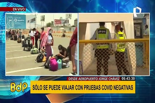Solo se puede viajar con pruebas negativas en aeropuerto Jorge Chávez