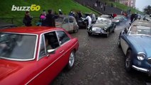 The French & the Furious! Vintage Cars Gather on the Parisian Streets for Fun Event!