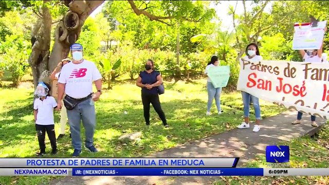 Protesta de padres de familia en Meduca - Nex Noticias