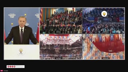 Erdoğan, salgına rağmen tıklım tıklım dolan salona teşekkür etti