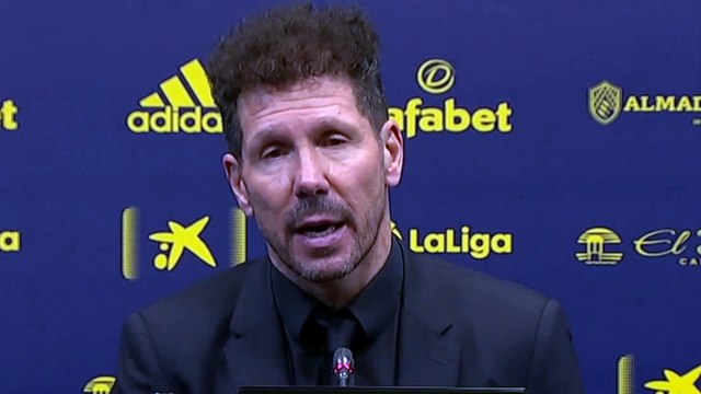 Football - Liga - Diego Simeone press conference after Cadix 2-4 Atletico de Madrid