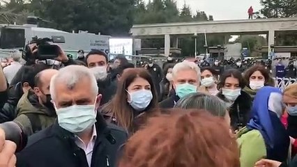Boğaziçili öğrencilerin yanına giden HDP'li Gergerlioğlu: 100'den fazla gözaltı olduğunu gördük