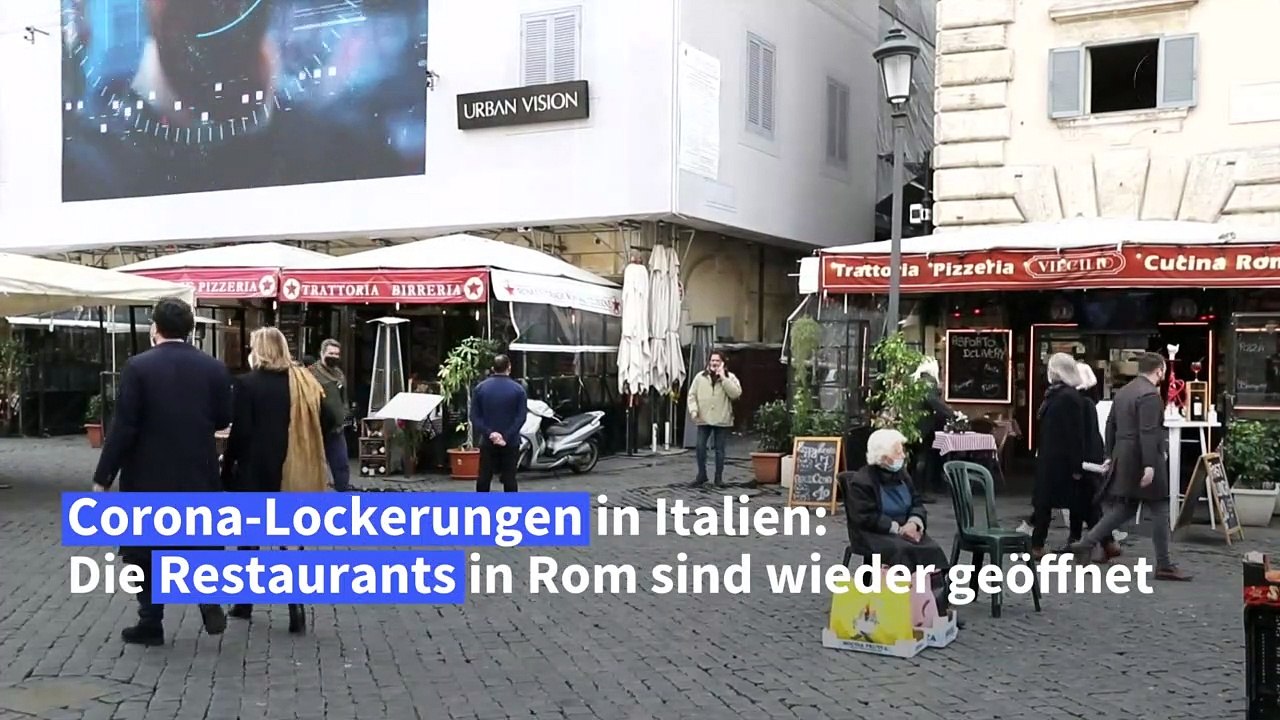 Corona-Lockerungen in Italien: Rom öffnet seine Restaurants