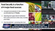 Senators express dismay and alarm over unchecked surge of food prices in the new year