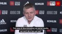 Solskjaer calls on social media platforms to tackle racist abuse