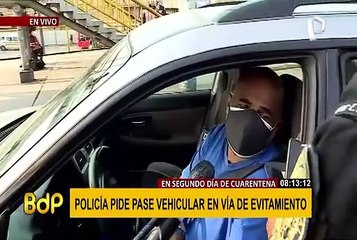 PNP realiza operativos para verificar pase vehicular en Via de Evitamiento