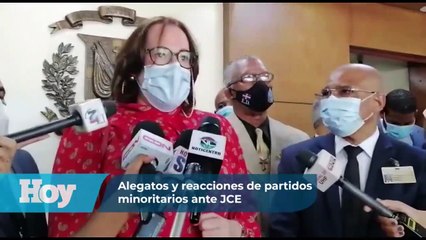 Alegatos y reacciones de partidos minoritarios ante JCE