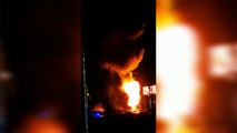 Gran incendio en Alcalá de Henares (Madrid)