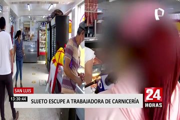 San Luis: sujeto escupe a trabajadora de carnicería