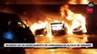 Impresionante incendio en un aparcamiento de caravanas en Alcalá de Henares