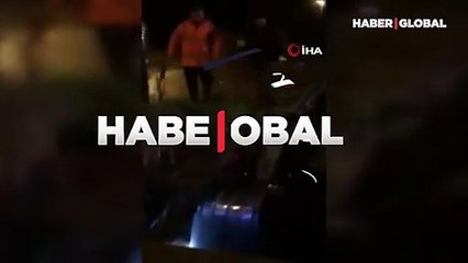 Sağanak hayatı felç etti! Yol çöktü, nöbet tuttular