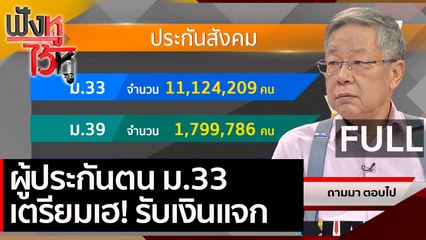 (คลิปเต็ม) ผู้ประกันตน ม.33 เตรียมเฮ! รับเงินแจก | ฟังหูไว้หู (2 ก.พ. 64)