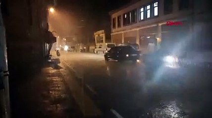 Bayramiç'te sağanak yağış nedeniyle dereler taştı