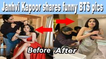 Janhvi Kapoor shares funny BTS pics from a photoshoot