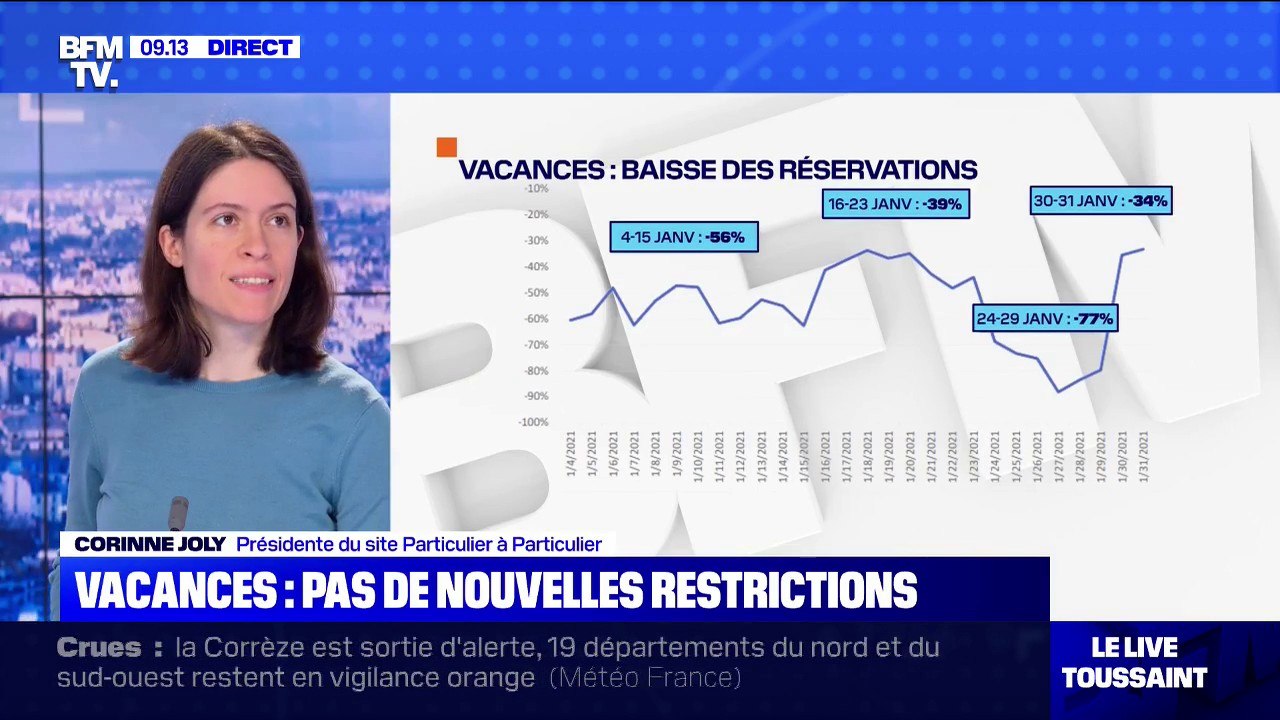 Vacances de février: la présidente de PAP évoque une baisse de 58% des réservations