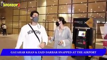 Gauahar Khan and Zaid Darbar Spotted at the Airport | SpotboyE