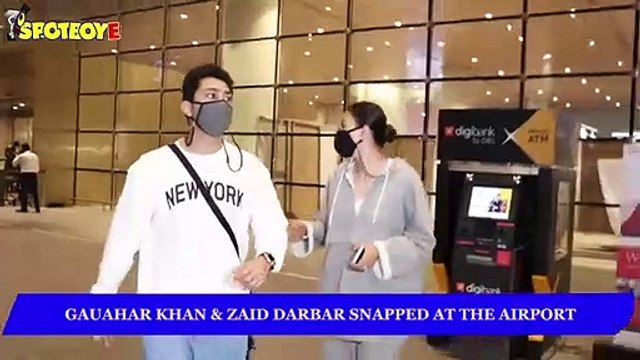Gauahar Khan and Zaid Darbar Spotted at the Airport | SpotboyE