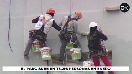 La sangría laboral no se frena en enero: 76.216 personas se van al paro y se destruyen 218.953 empleos