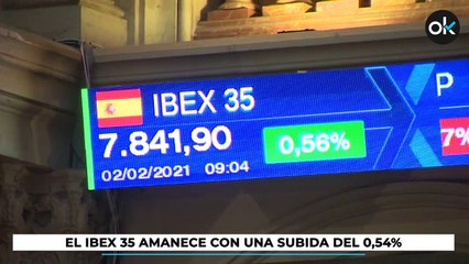 El Ibex 35 amanece con un alza del 0,54% con la vista puesta en los 7.900 puntos
