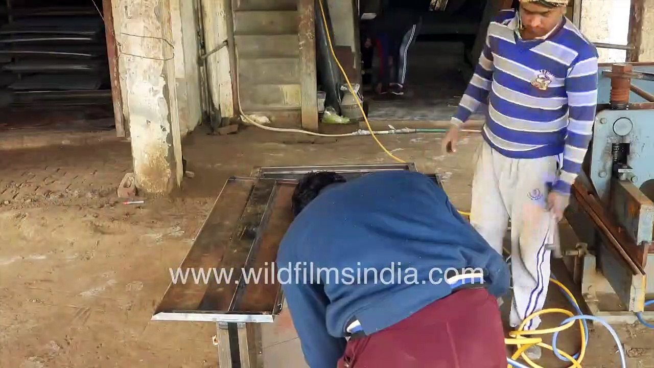 Steel Cabinet or almirah assembly from scratch - Hammering, electric soldering