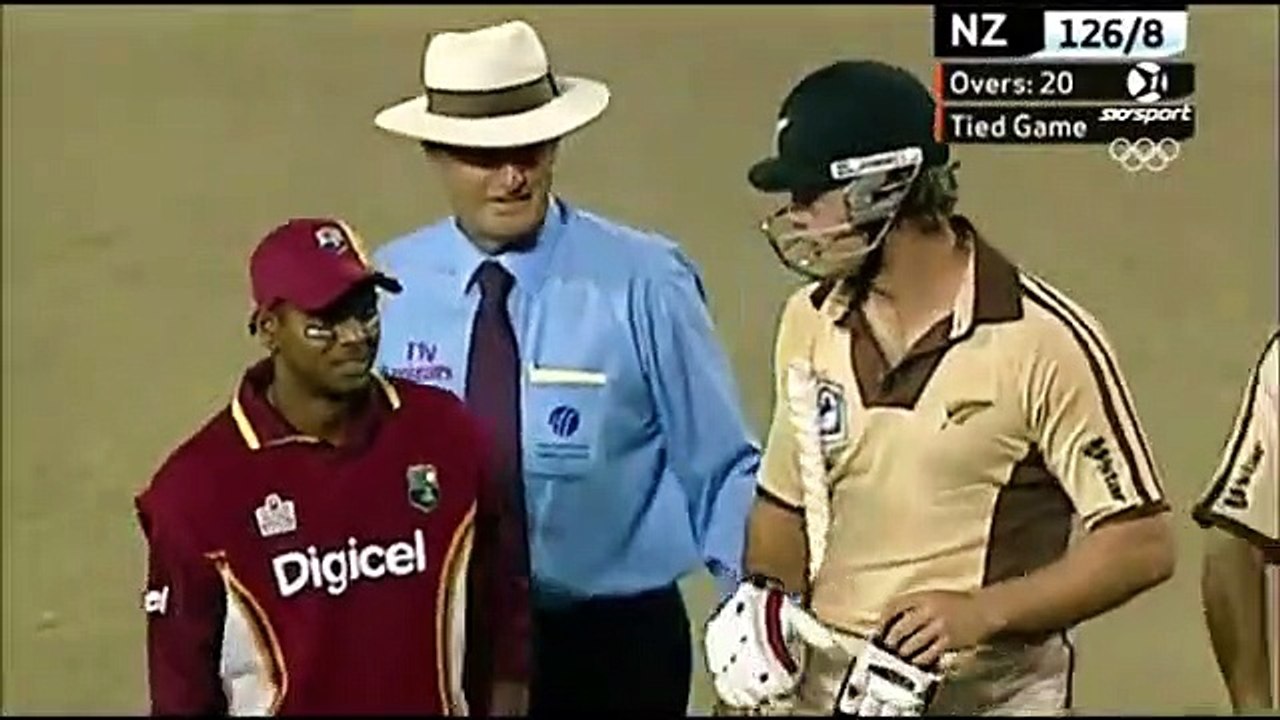 1st Ever Bowl Out in a Tied T20 Match. New Zealand vs West Indies 2006