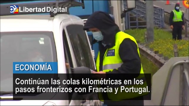 Continúan las colas kilométricas en los pasos fronterizos con Francia y Portugal