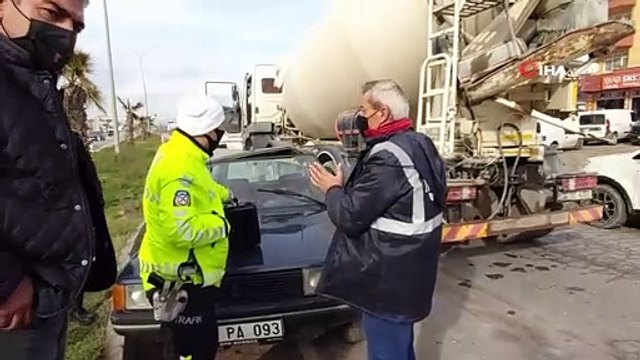 Engelli aracından kaçan otomobil, beton mikseri ile çarpıştı: 1 yaralı