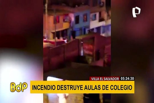 VES: voraz incendio consume aulas de colegio por aparente corto circuito