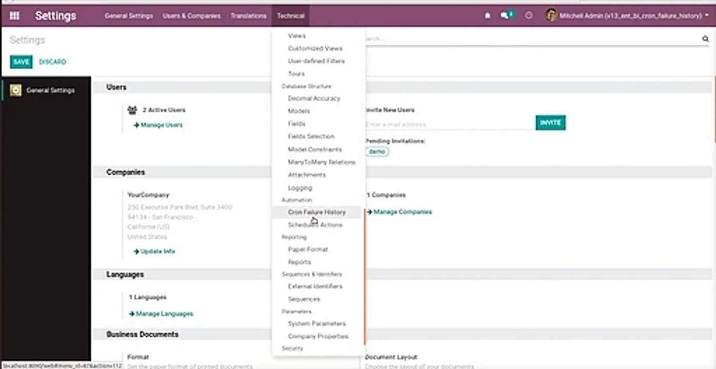 How to Create Cron Failure History Name and Add Followers | Odoo Apps Features