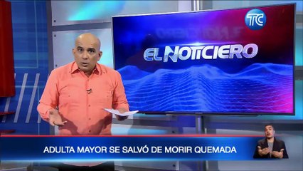 Adulta mayor se salvó de morir quemada