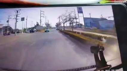 Near Miss by Inches With Motorcycle