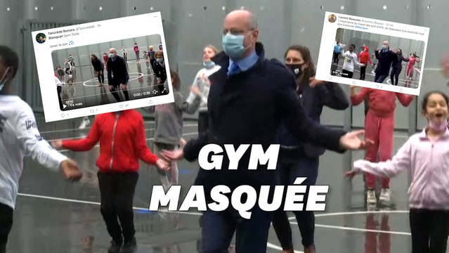 Blanquer prouve qu'on peut faire du sport avec un masque à l'école et ça vaut le détournement