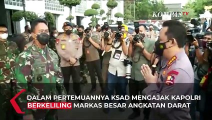 Momen Kapolri Listyo Sigit Temui KSAD Andika Perkasa