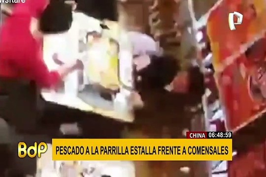 China: comensales sufren quemaduras tras explotar pescado que comían