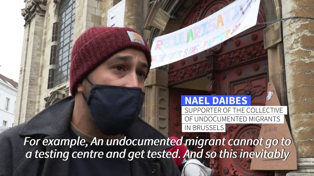 'We are human beings': Undocumented migrants occupy Belgian church in protest