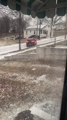 Car Can't Conquer Icy Hill