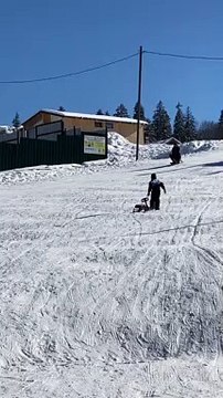Downhill Sledding Ruins People's Walk