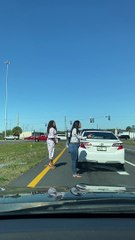 Lady Pulls Pistol on Man at Traffic Altercation