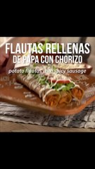 Flautas de Papa con Chorizo